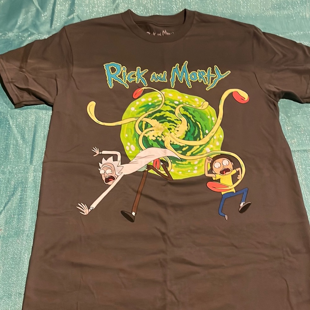 Brand New Ripple Junction Rick and Morty Adult small t-shirt, Grey
